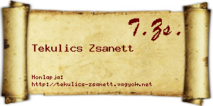 Tekulics Zsanett névjegykártya